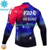 Maillot Cyclisme Hiver Thermal Fleece Fdj Suez 2024